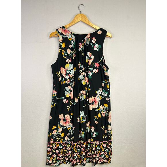 Woman's Perceptions New York Black Floral Shift Dress. - Size 12 Semi Formal - Picture 7 of 11